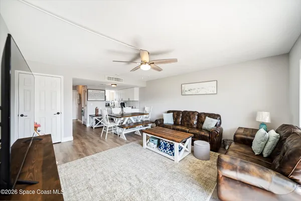 a living room with furniture and a couch