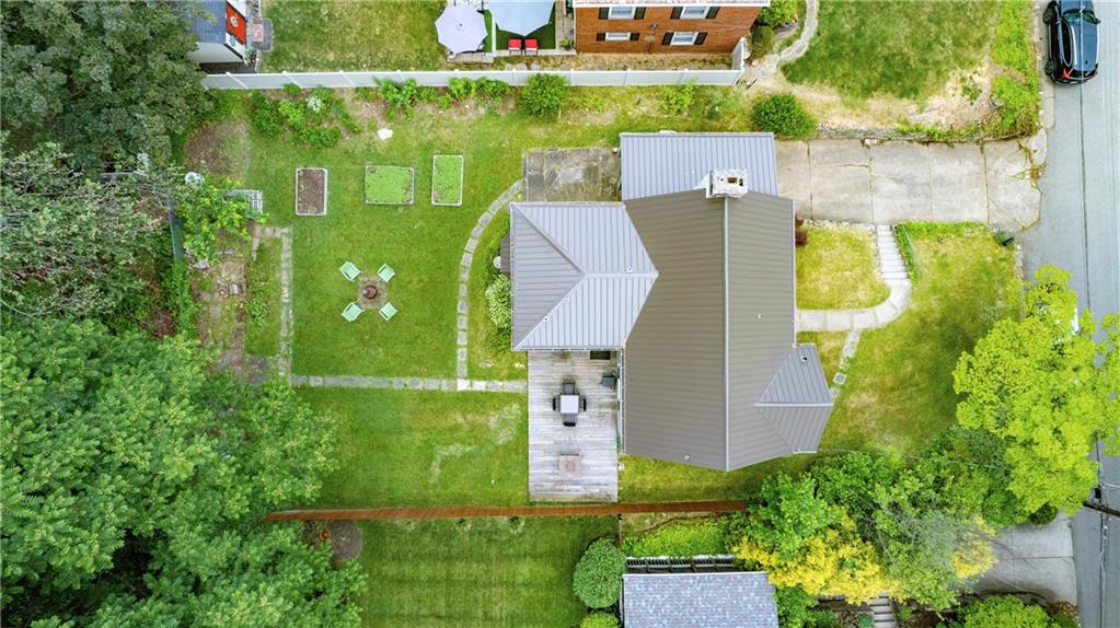 1025 Old Gate Road Pittsburgh, PA 15235 - Photo 26 of 27 an aerial view of a house with a yard and large trees