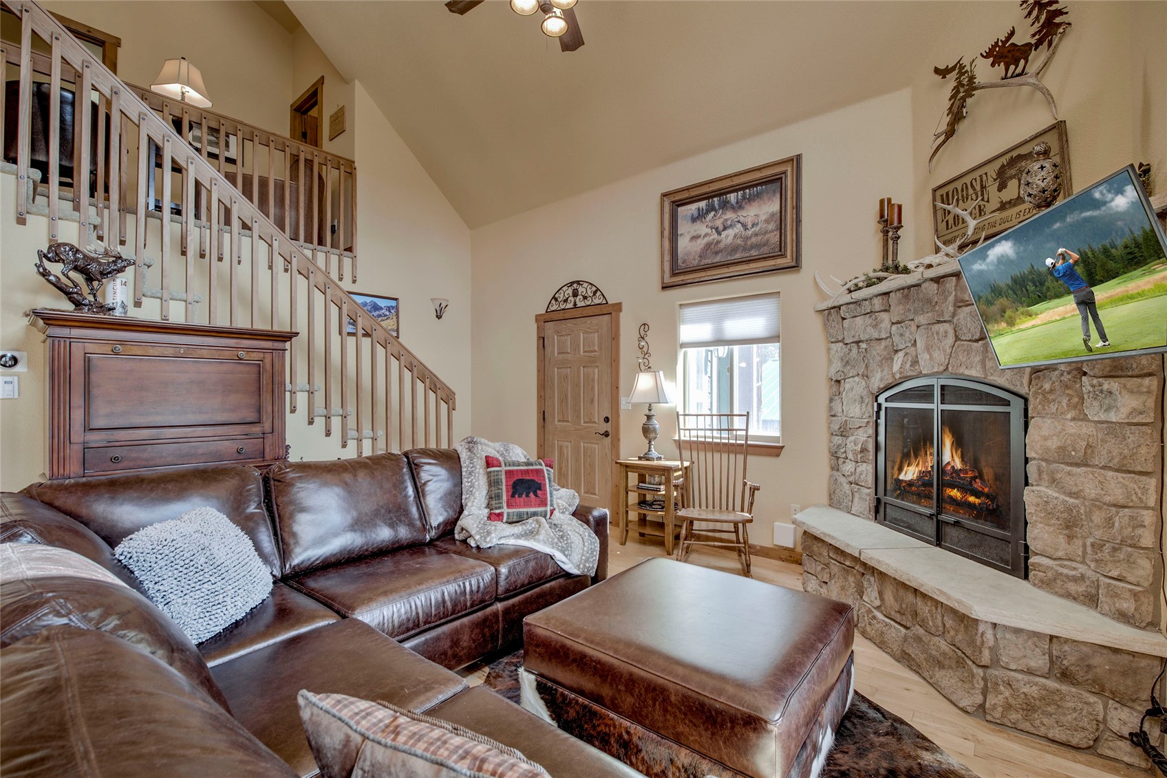 2891 Nugget Road Fairplay, CO 80440 - Photo 13 of 50 Spacious but cozy living room with fireplace