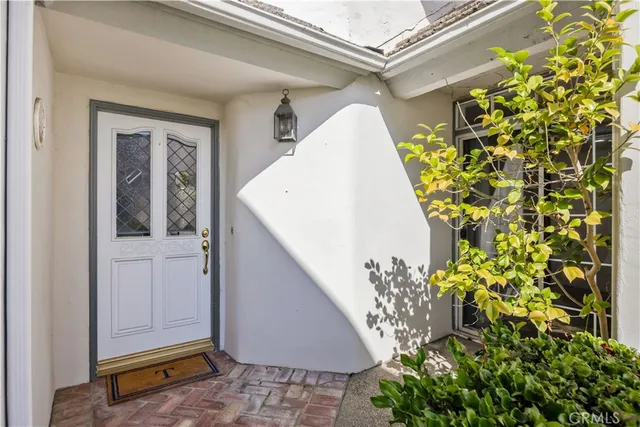 a view of front door