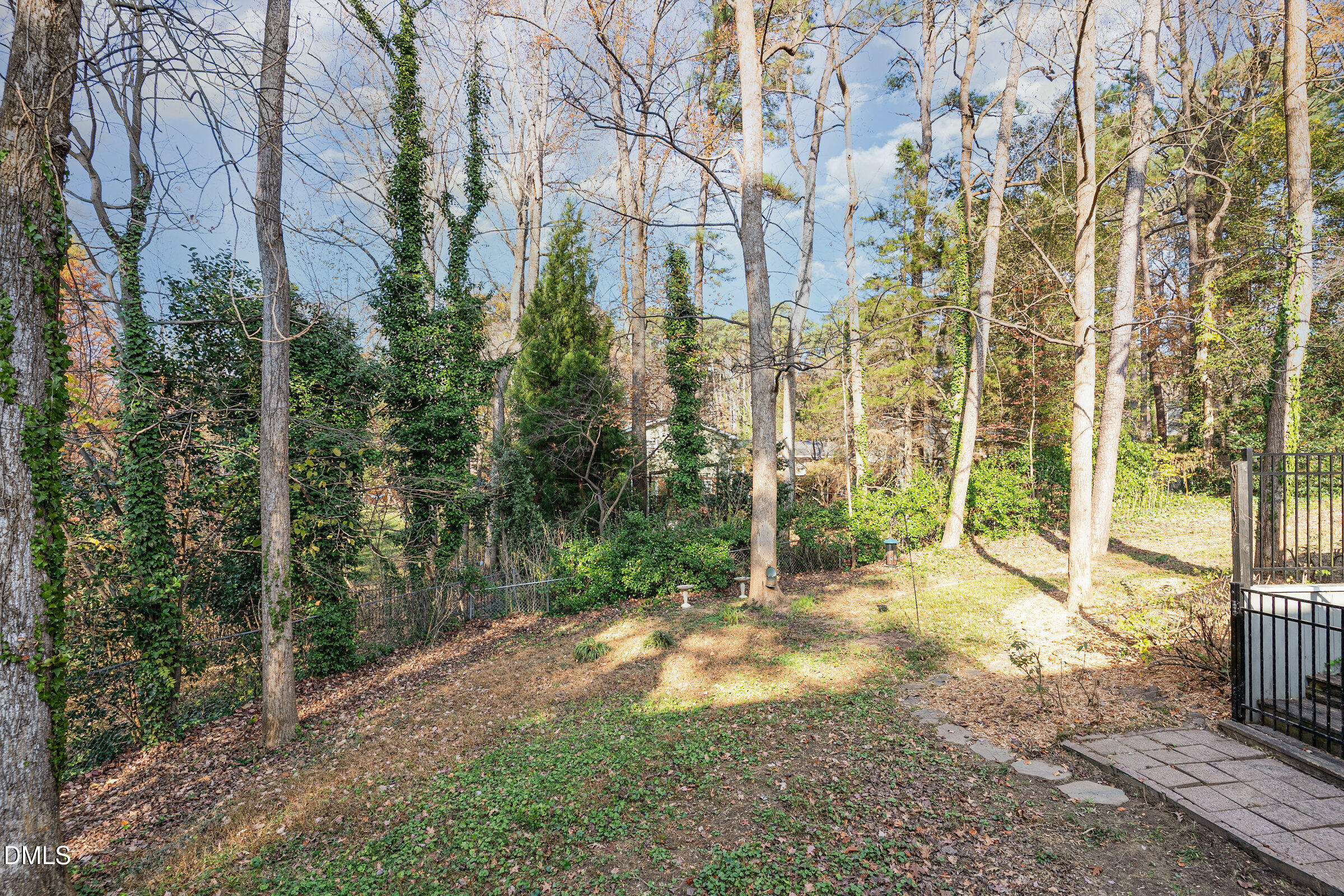 3704 Pembrook Place Raleigh, NC 27612 - Photo 60 of 67 a view of a large yard with plants and large trees