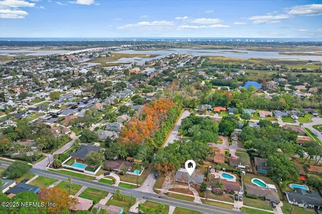 an aerial view of multiple house