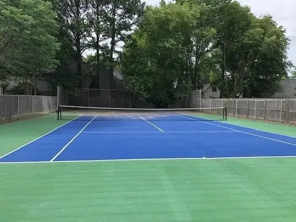 a tennis court view