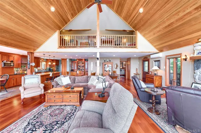 a outdoor living space with patio furniture