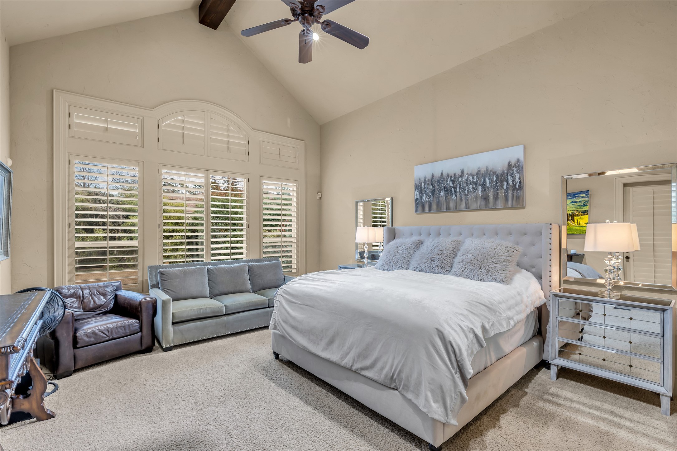 75 South Player Crest Circle Spring, TX 77382 - Photo 24 of 39 a bedroom with a bed a couch and dresser