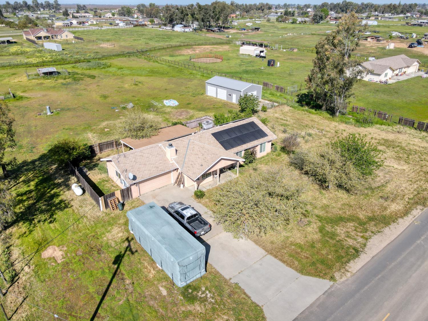 19650 Oakhill Road Madera, CA 93638 - Photo 47 of 49 an aerial view of ocean with residential house with outdoor space