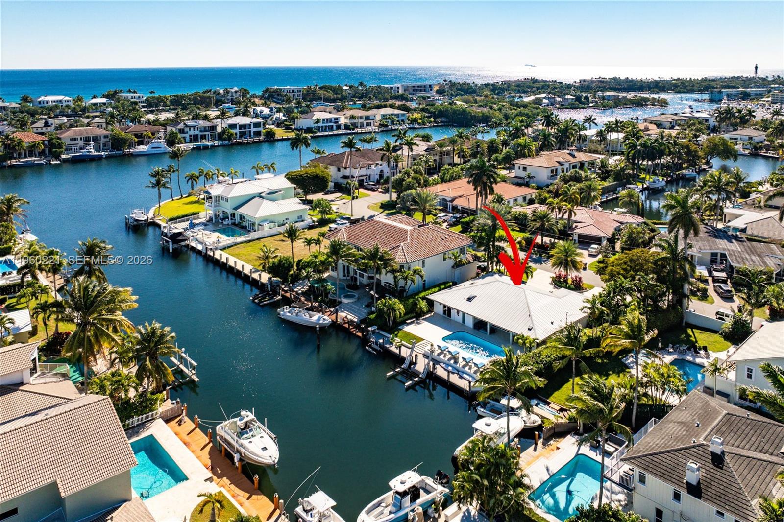 2809 Northeast 32nd Street Lighthouse Point, FL 33064 - Photo 2 of 48 an aerial view of a city with lake view