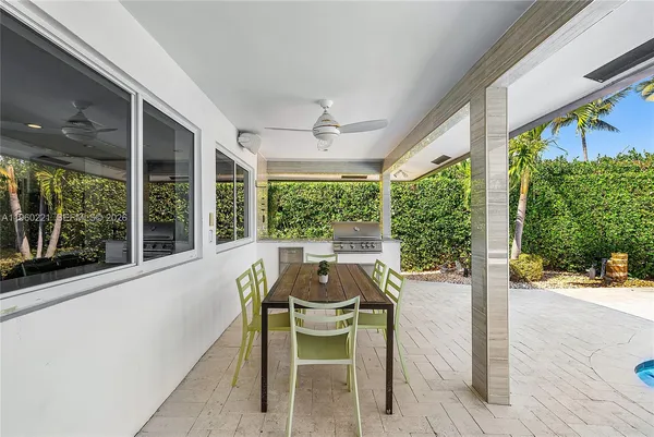 a outdoor view with a sitting space