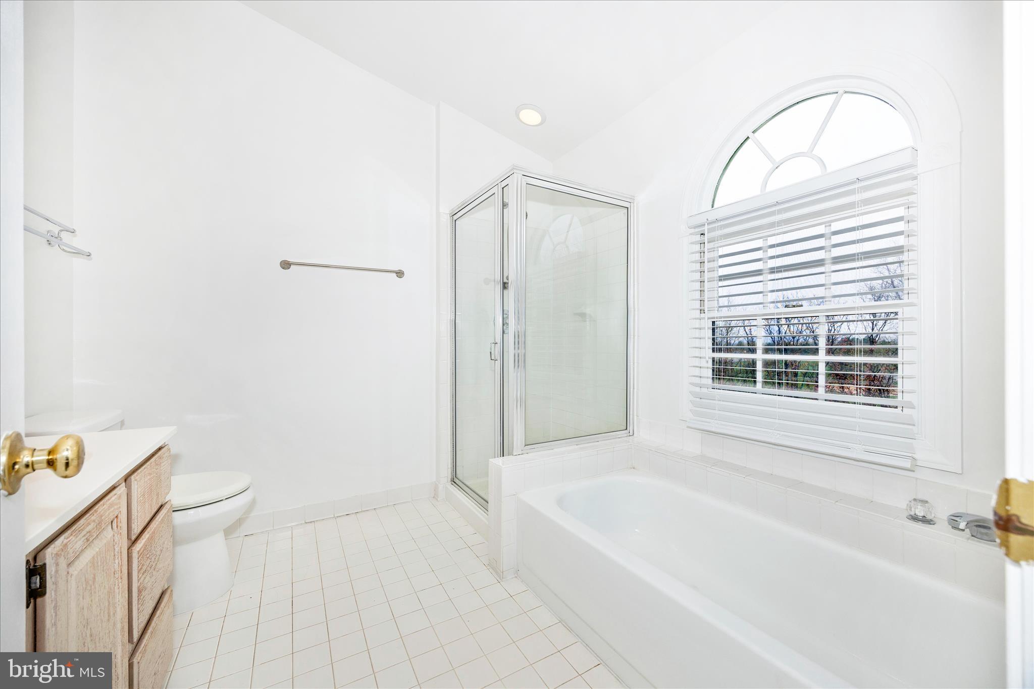 5577 Rivendell Place Frederick, MD 21703 - Photo 23 of 51 a bathroom with a bathtub a window and a shower