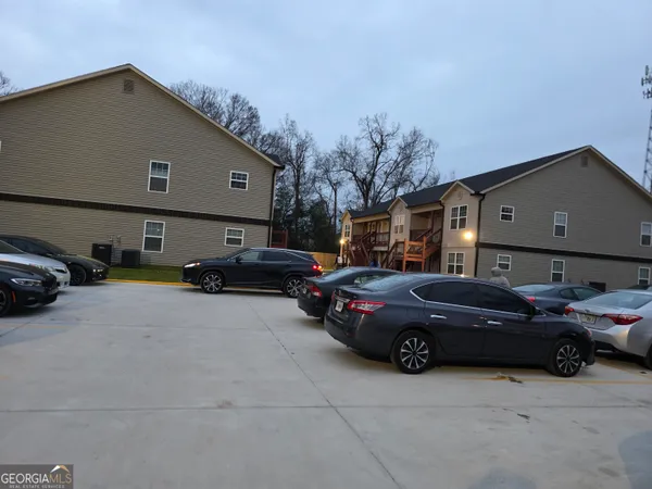 a car parked in front of a house