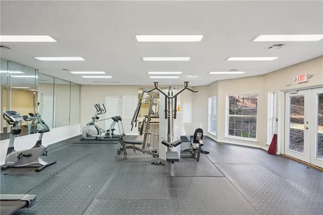 a room with furniture