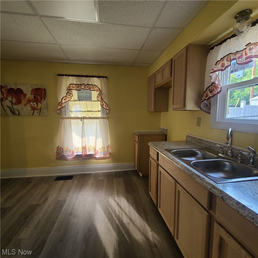 854 National Road Bridgeport, OH 43912 - Photo 10 of 27 Kitchen with a drop ceiling