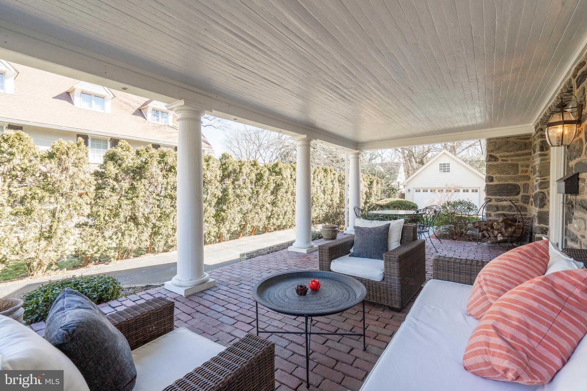 129 Valley Road Ardmore, PA 19003 - Photo 2 of 54 Expansive Front Entertainment Porch