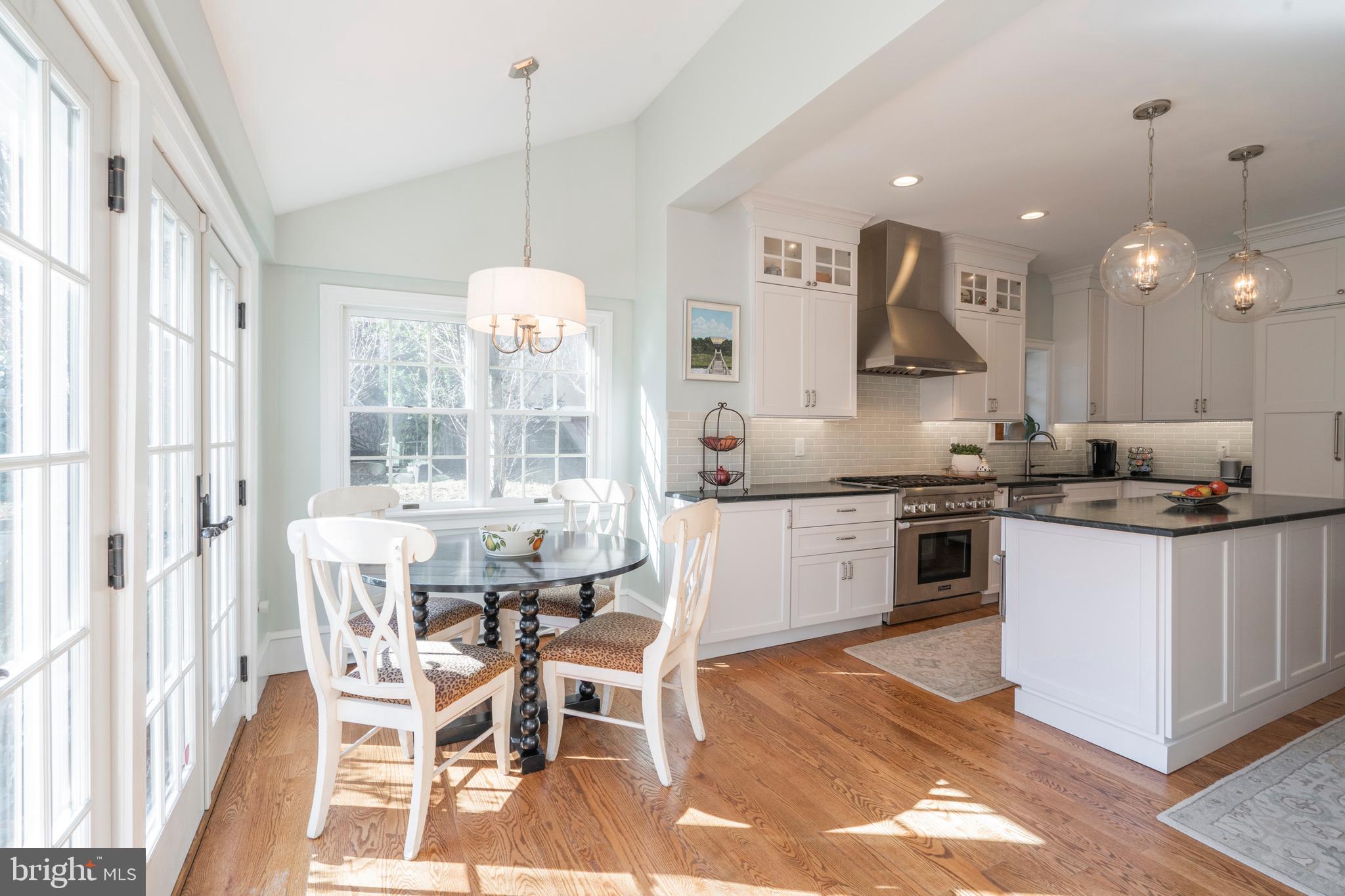 129 Valley Road Ardmore, PA 19003 - Photo 16 of 54 Breakfast Nook with French Doors to Back Yard