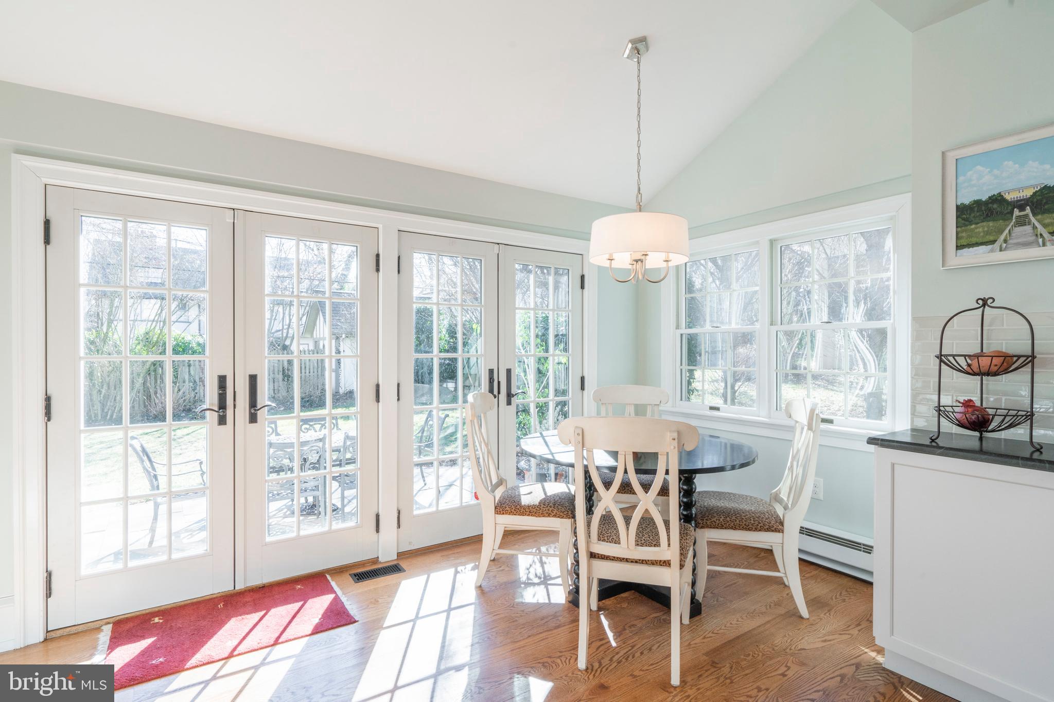 129 Valley Road Ardmore, PA 19003 - Photo 17 of 54 Breakfast Nook with French Doors to Back Yard