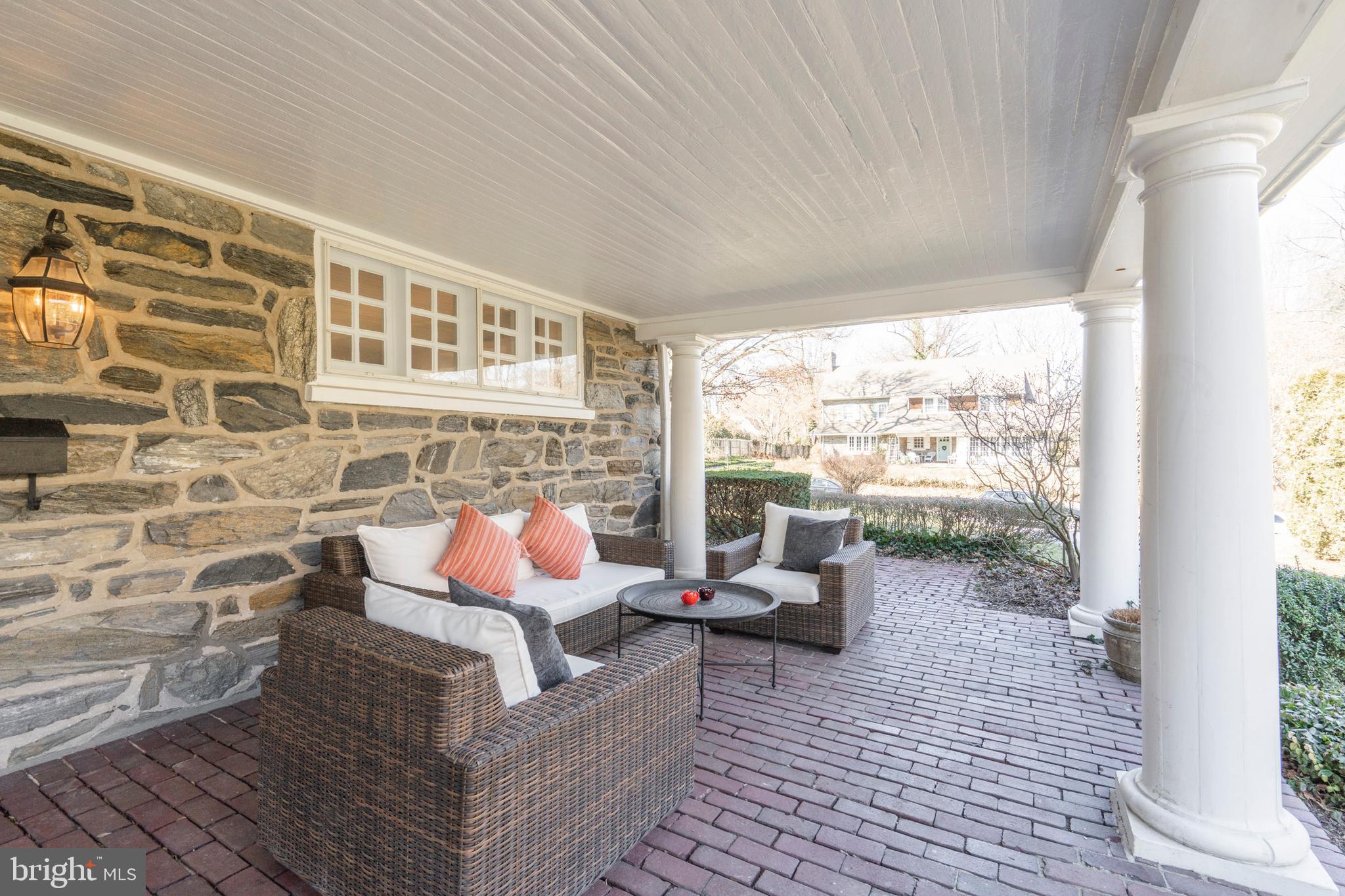 129 Valley Road Ardmore, PA 19003 - Photo 51 of 54 Expansive Front Entertainment Porch