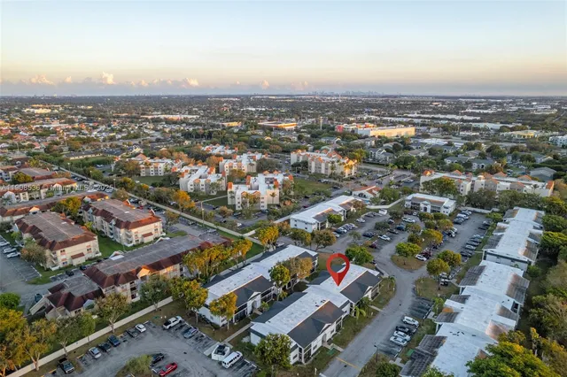 an aerial view of a city