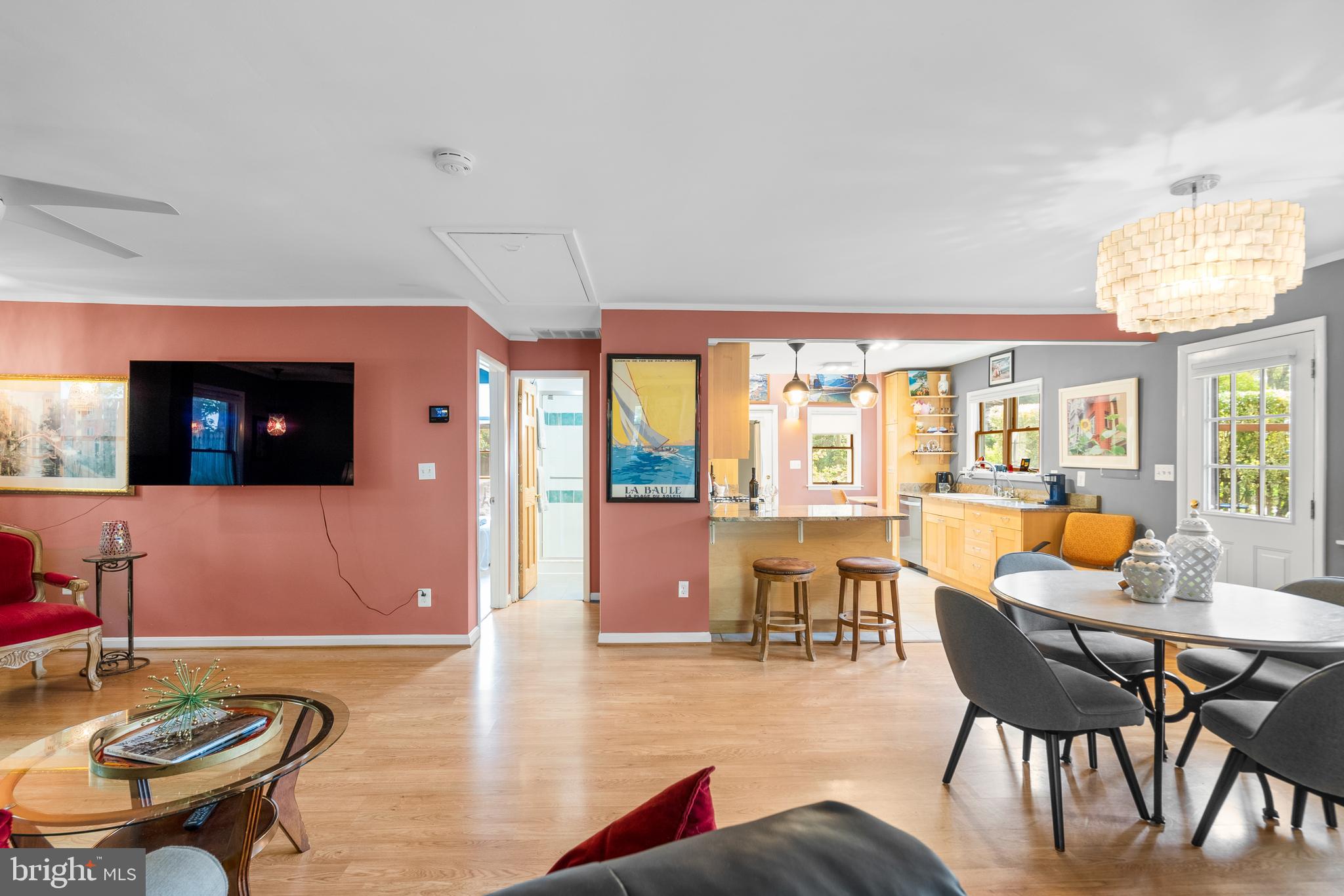 3 McKay Circle Cabin John, MD 20818 - Photo 11 of 52 Living Area into Kitchen