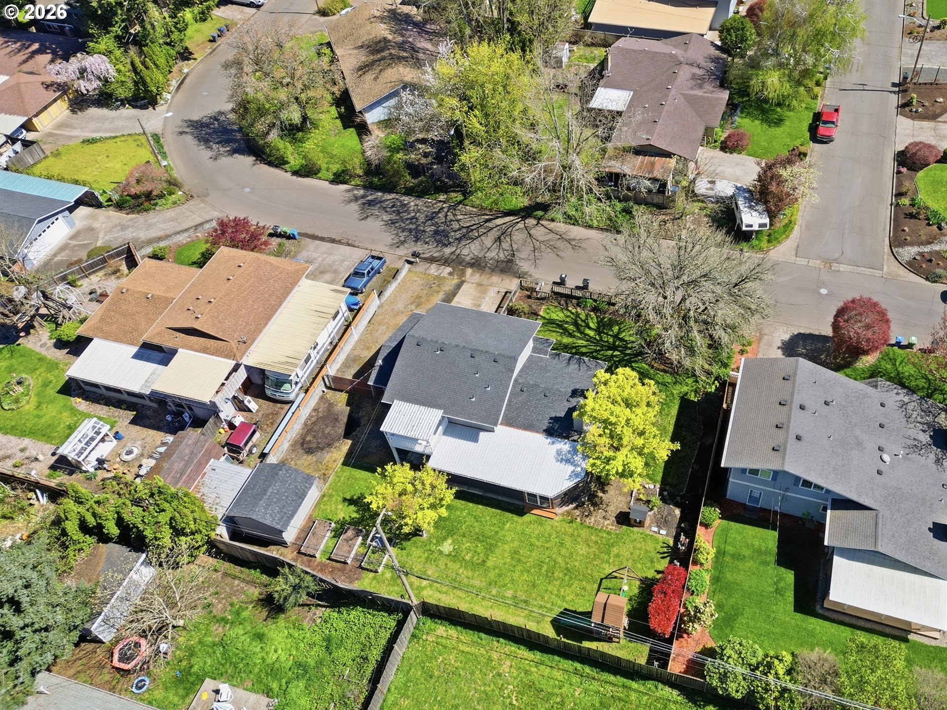 2612 Sage Street Eugene, OR 97404 - Photo 41 of 45 an aerial view of a houses with yard