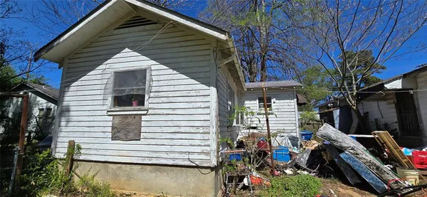 a back yard of the house