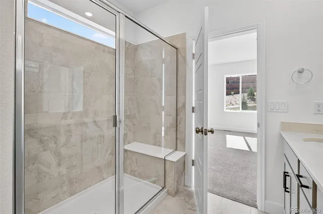 a view of small space with racks on the wall