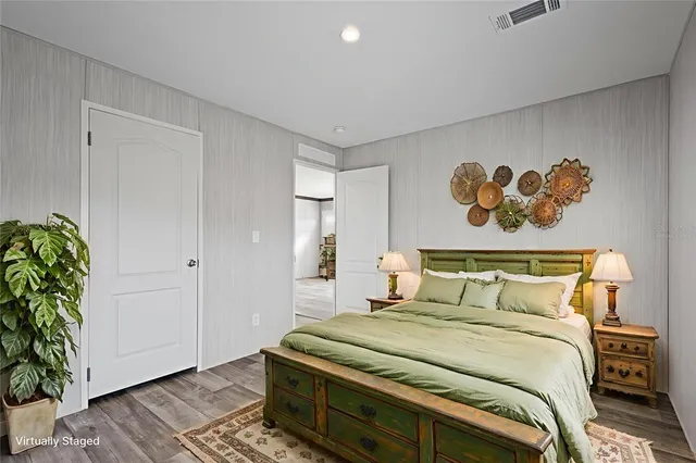 a view of entryway with wooden floor