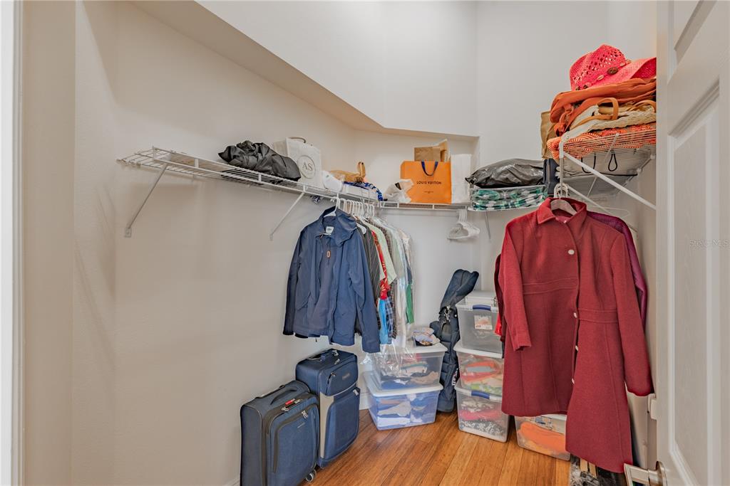 18028 Java Isle Drive Tampa, FL 33647 - Photo 23 of 53 a view of walk in closet with clothes and shoes