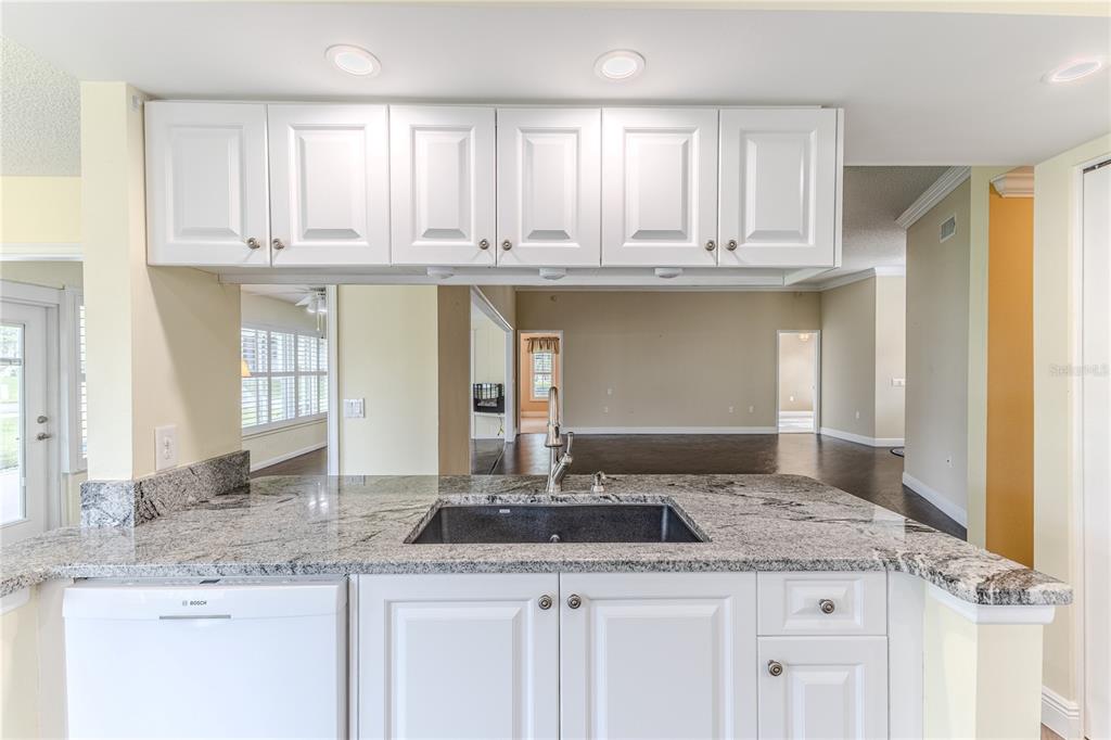2181 Terrace View Lane Spring Hill, FL 34606 - Photo 19 of 60 a kitchen with granite countertop a sink and cabinets