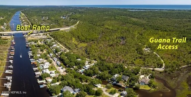 an aerial view of multiple house