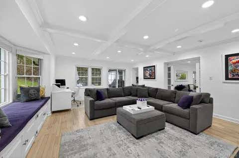 a living room with furniture and a couch