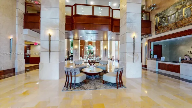 a view of balcony with furniture