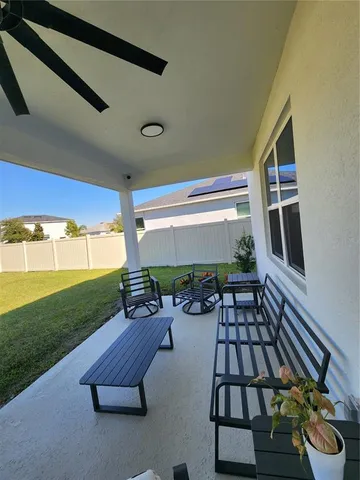 a outdoor space with patio