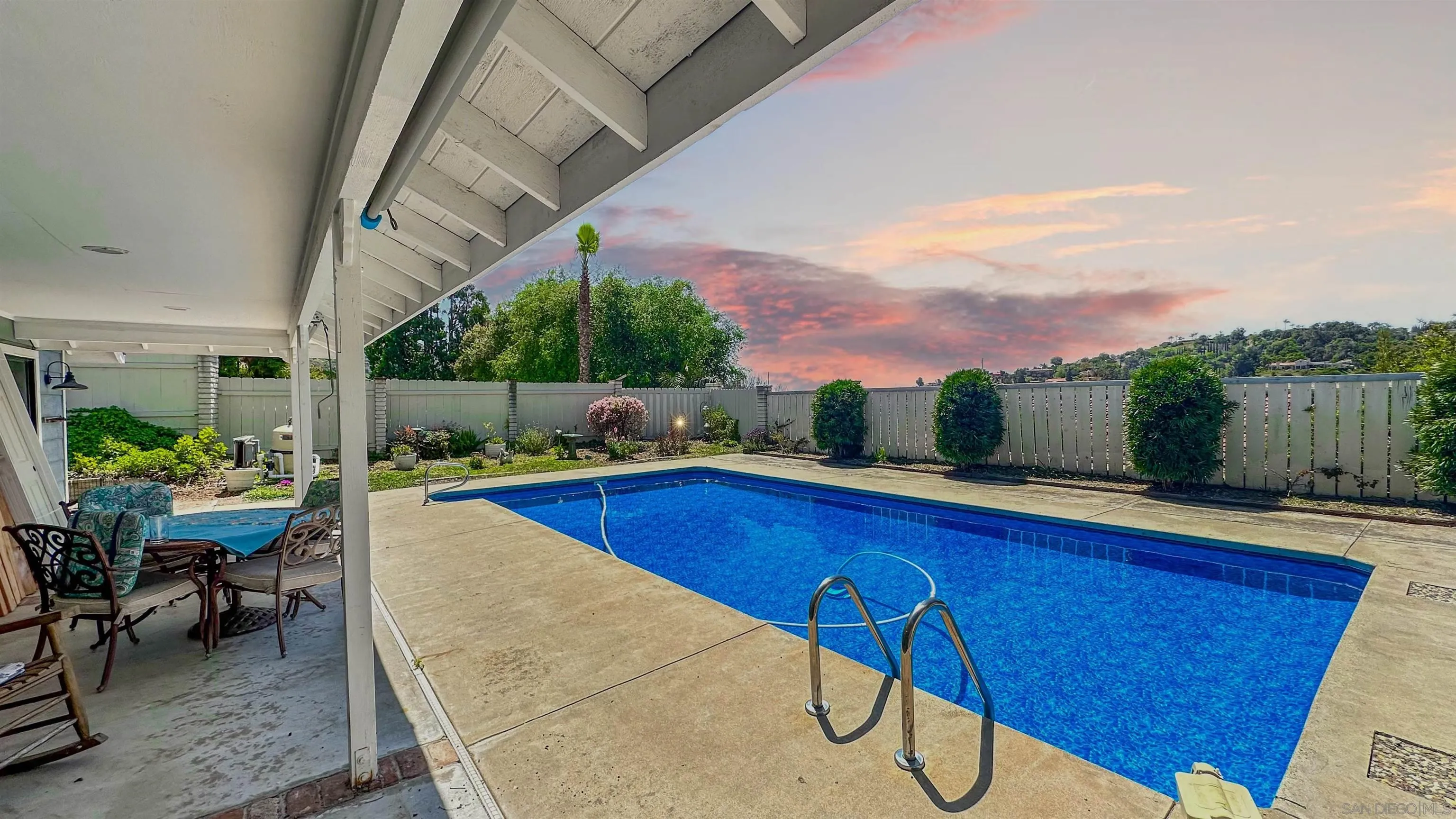3675 Northcliff Drive Fallbrook, CA 92028 - Photo 29 of 37 a view of swimming pool with outdoor seating and plants