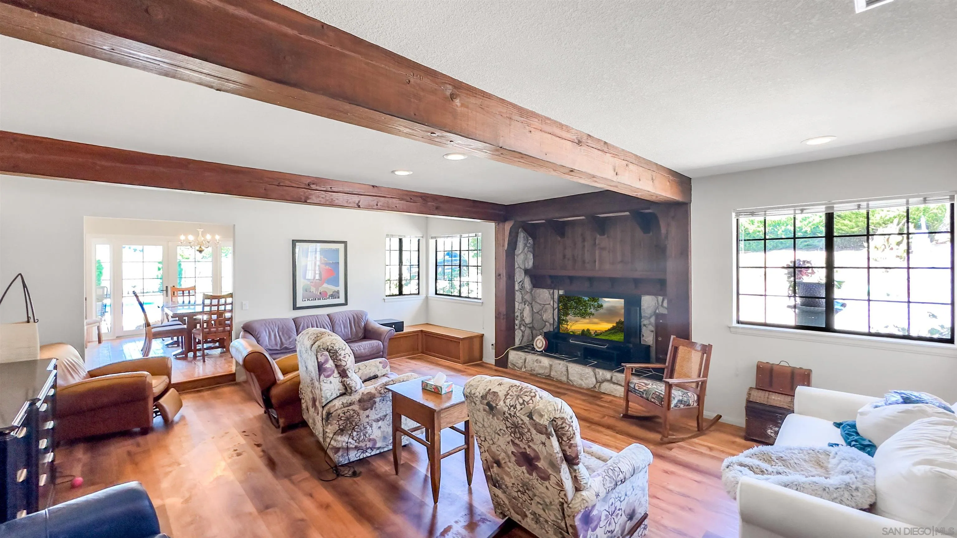 3675 Northcliff Drive Fallbrook, CA 92028 - Photo 8 of 37 a living room with furniture and a fireplace