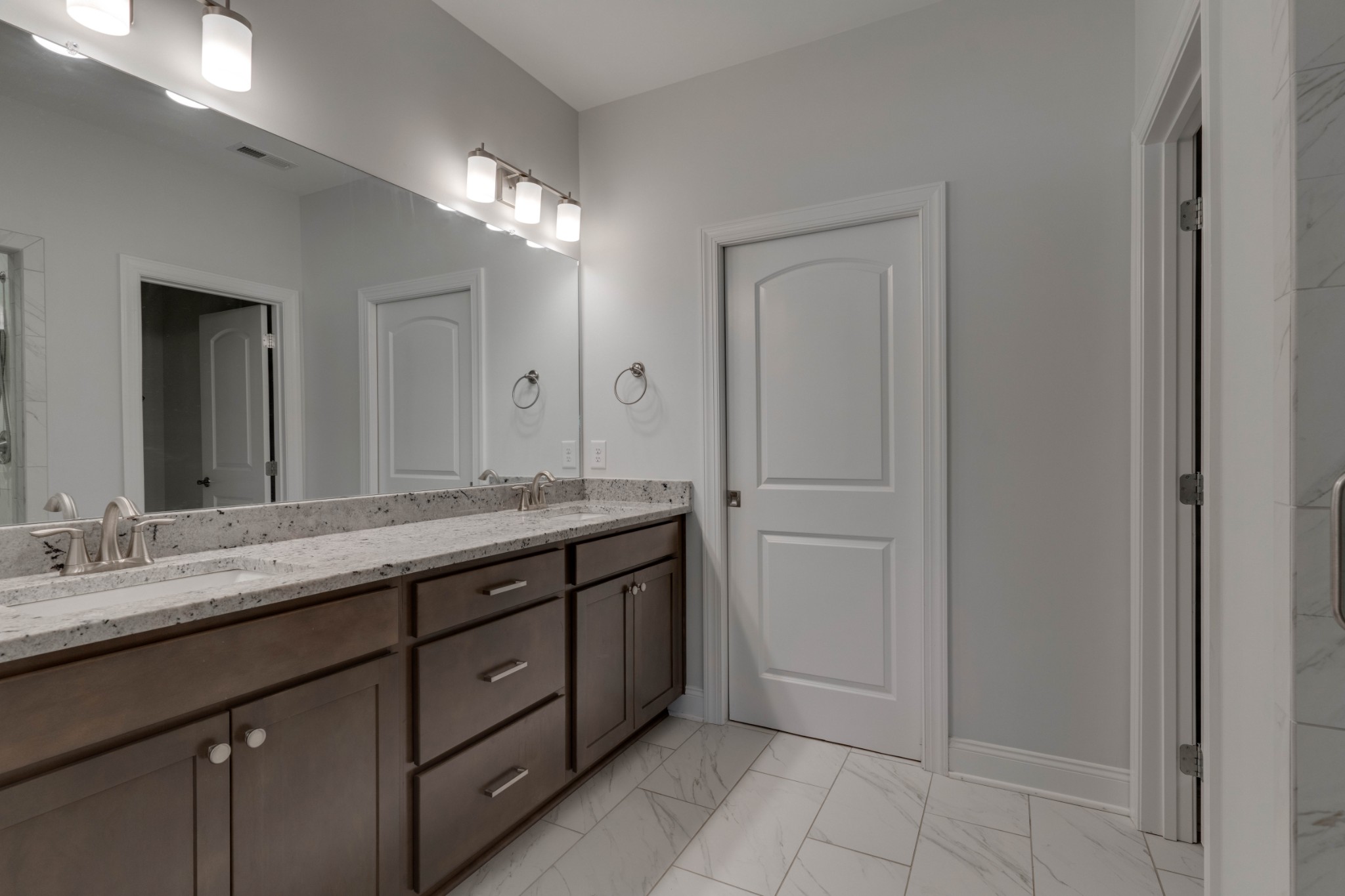 449 West Foxrun Springfield, TN 37172 - Photo 13 of 27 a bathroom with a granite countertop sink and a mirror