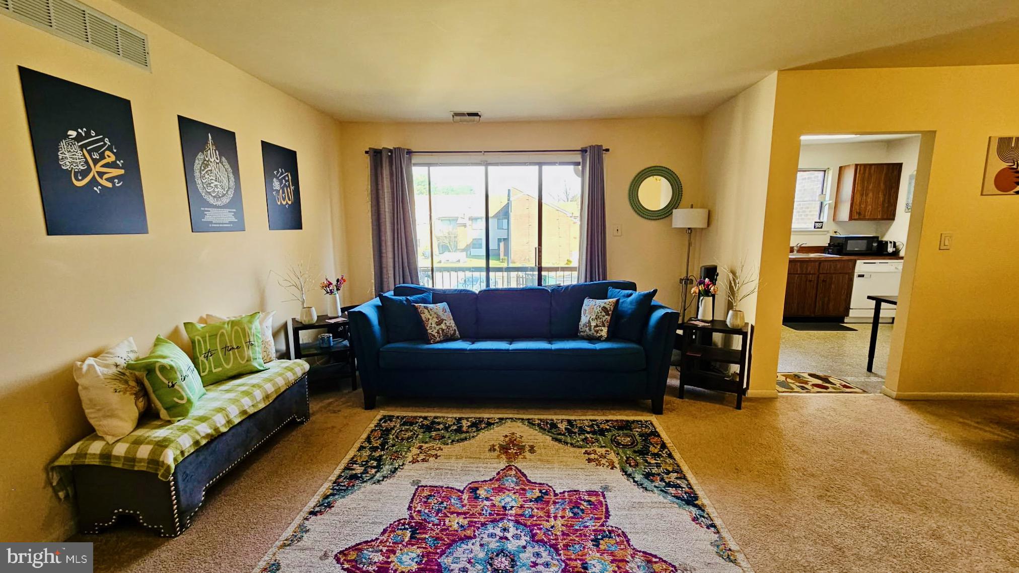 1475 Mt Holly Road, Unit B5 Beverly, NJ 08010 - Photo 10 of 23 Living Area with Sliders to Balcony