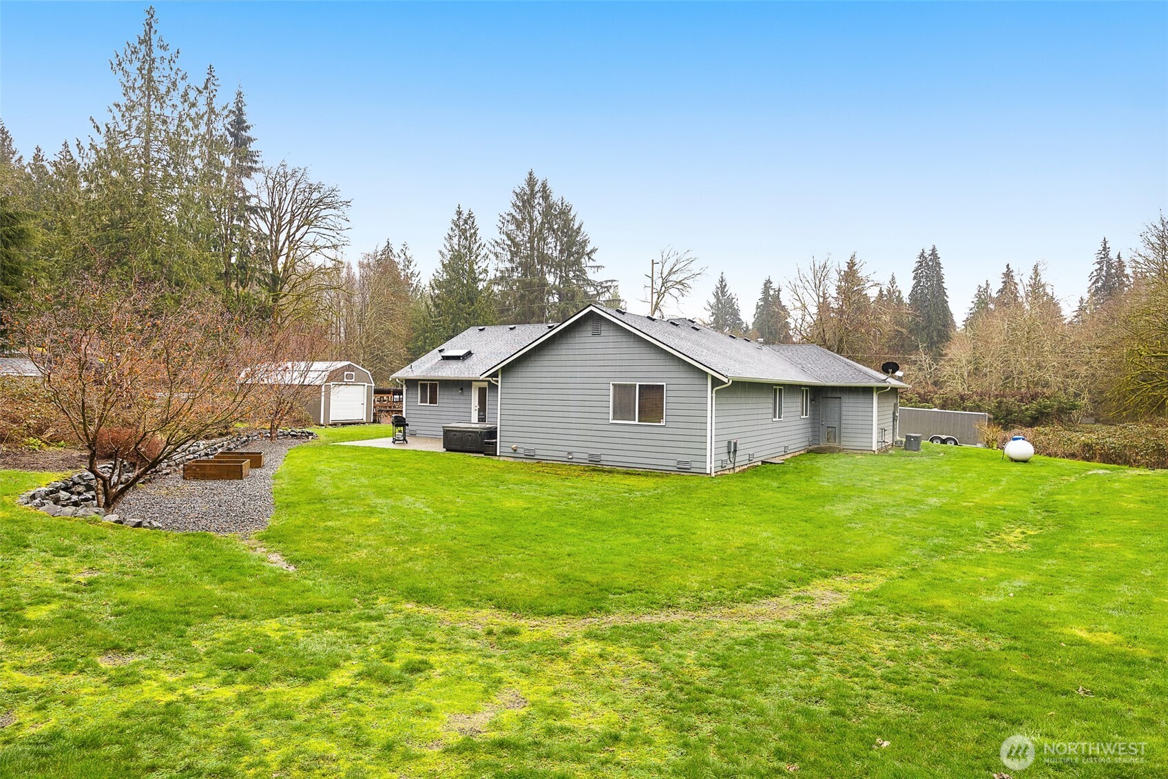 16617 Jim Creek Road Arlington, WA 98223 - Photo 32 of 40 a house view with a garden space