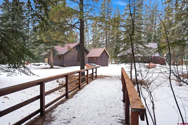a view of outdoor space with seating