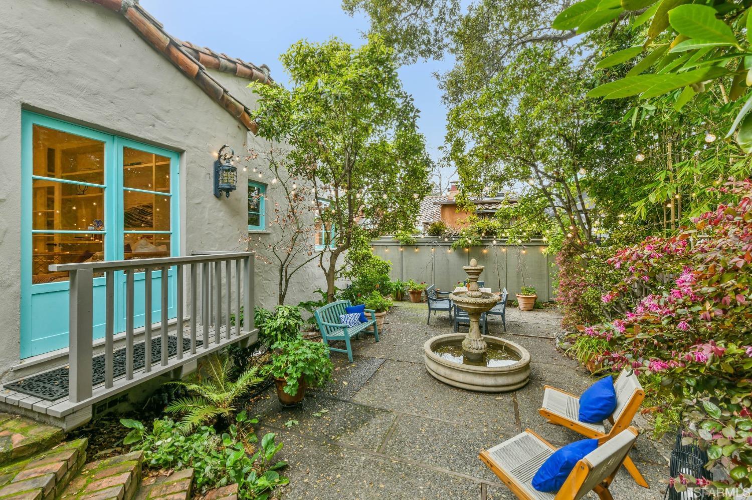 2515 Buena Vista Way Berkeley, CA 94708 - Photo 44 of 52 a blue swimming pool with outdoor seating and plants