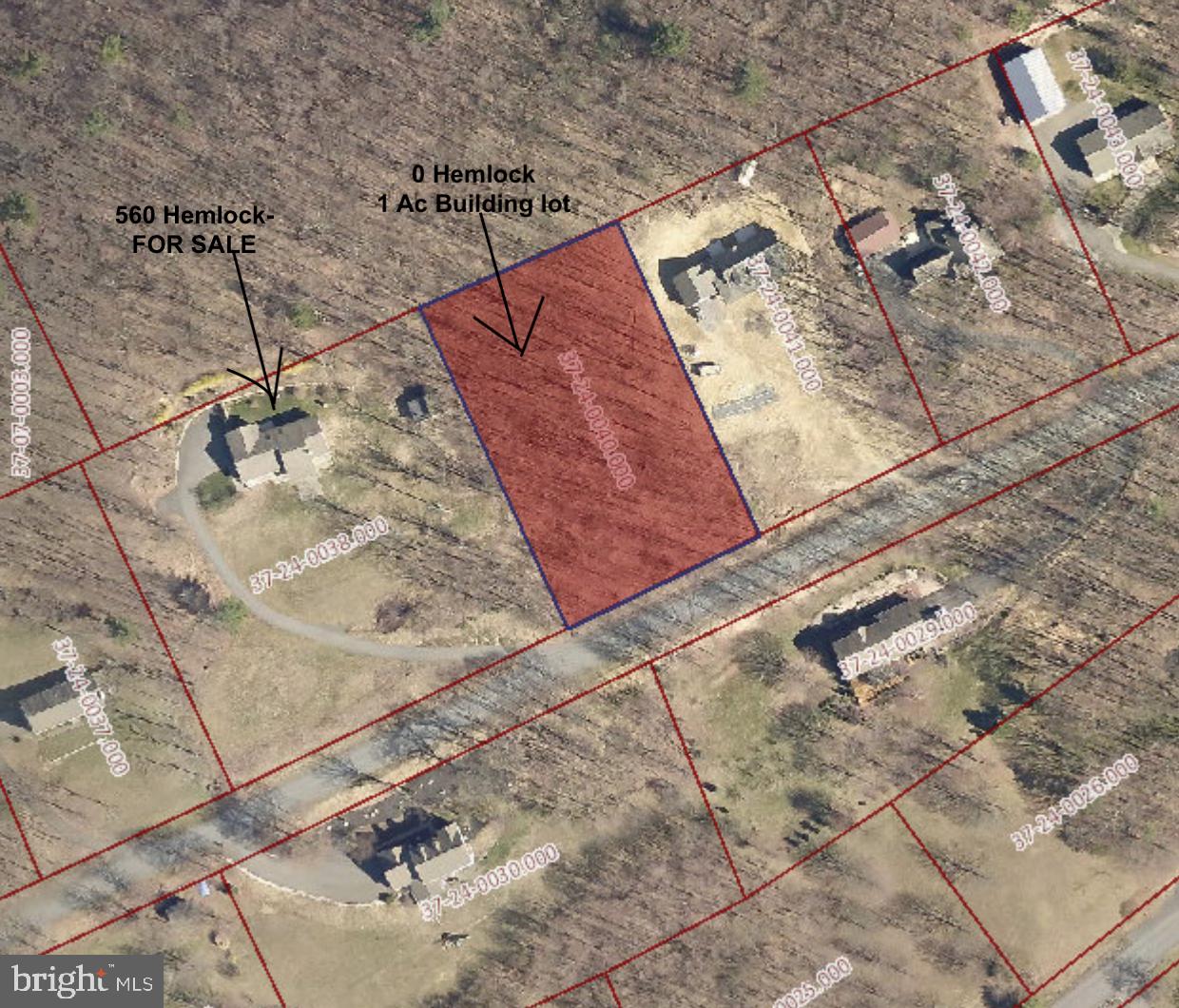 560 Hemlock Road Tamaqua, PA 18252 - Photo 42 of 45 Overhead map. Both Parcels being offered seperate