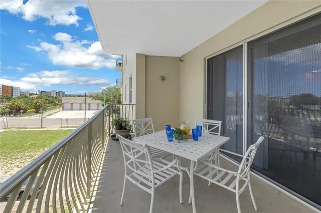 a outdoor view with a sitting space