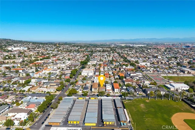 an aerial view of a city