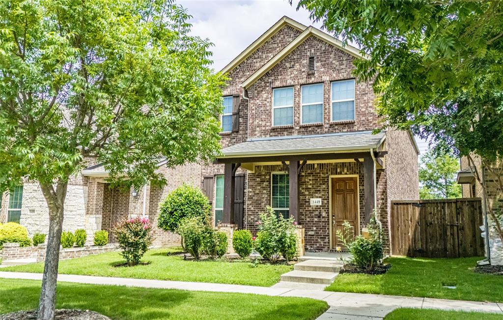 1448 Pebble Way Allen, TX 75013 - Photo 18 of 25 a front view of a house with a yard and green space