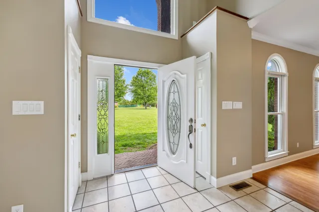 a view of a livingroom with a flat screen tv