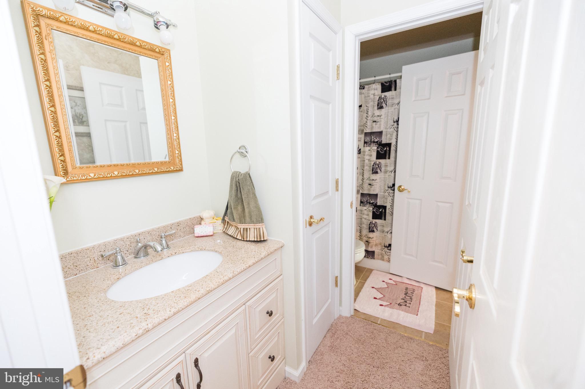 2561 Cedar Ridge Drive Westminster, MD 21158 - Photo 15 of 38 a bathroom with a sink a vanity and a mirror