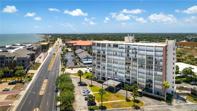 a view of a city with tall buildings