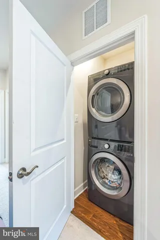 a view of washer and dryer in a utility room