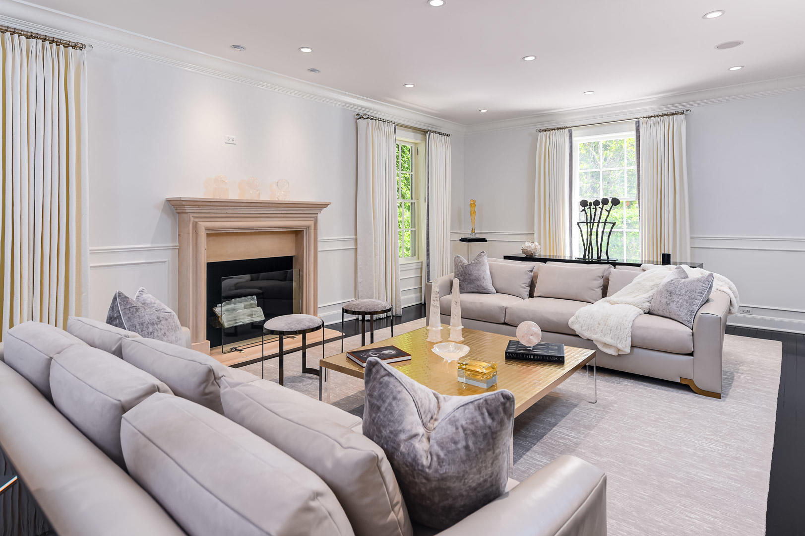 130 Cocoanut Row Palm Beach, FL 33480 - Photo 15 of 31 a living room with furniture and a fireplace