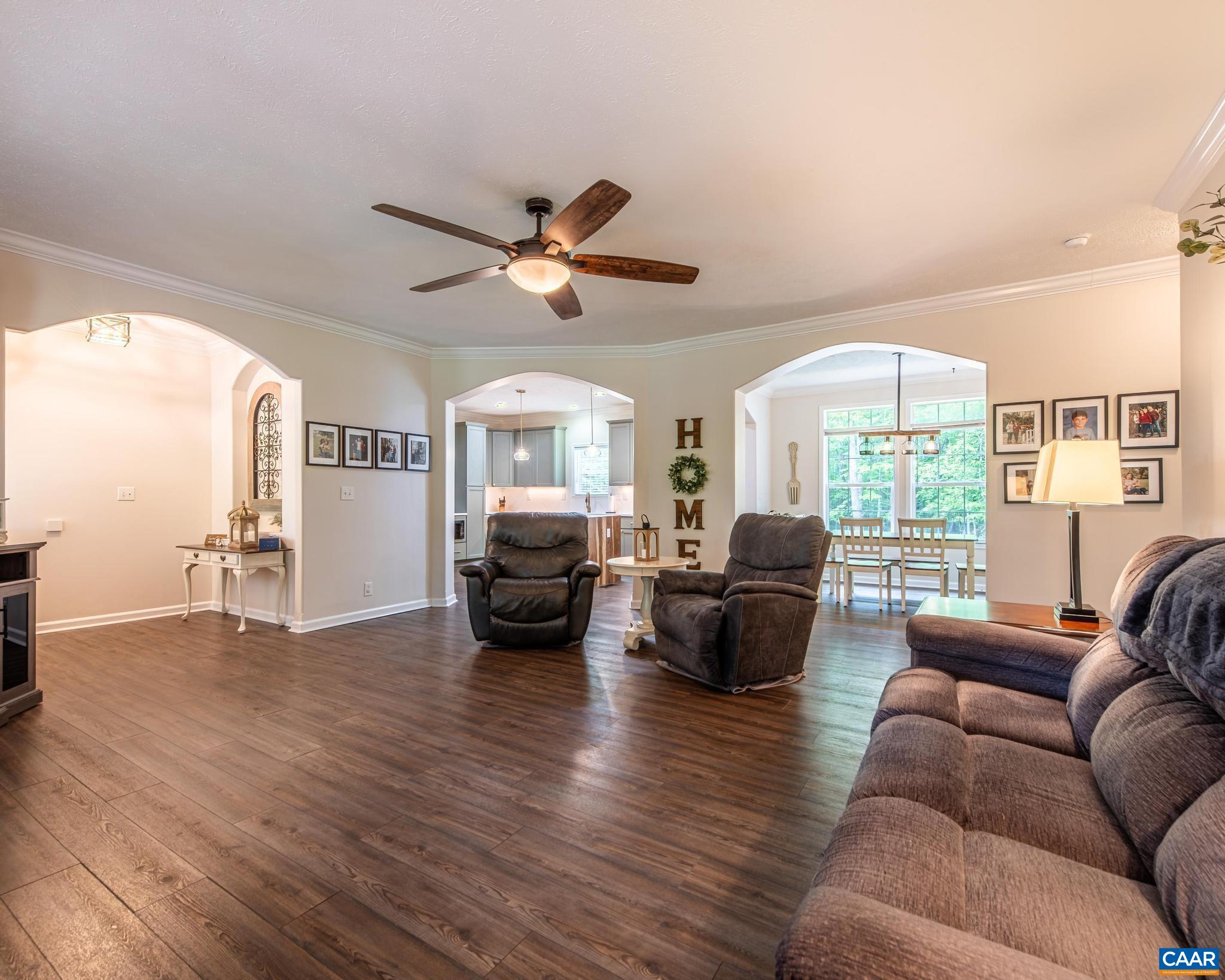 2016 Deep Creek Road Palmyra, VA 22963 - Photo 7 of 44 Ceiling Fan, Arched Doorways, Crown Molding