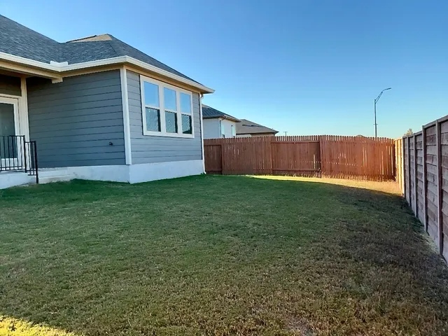 a backyard of a house